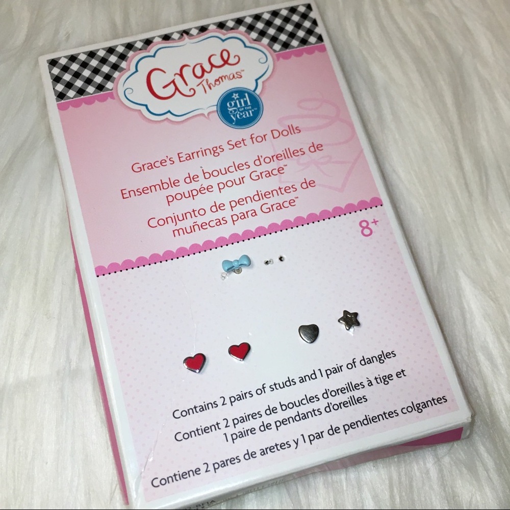 American Girl Doll Grace Earrings Incomplete Set Replacement Parts